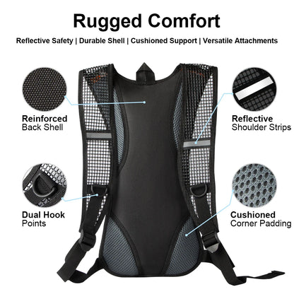 Hydration Backpack Hydration Pack with 2L Water Bladder, Lightweight Insulation Water Backpack for CyclingHiking,RunningClimbing