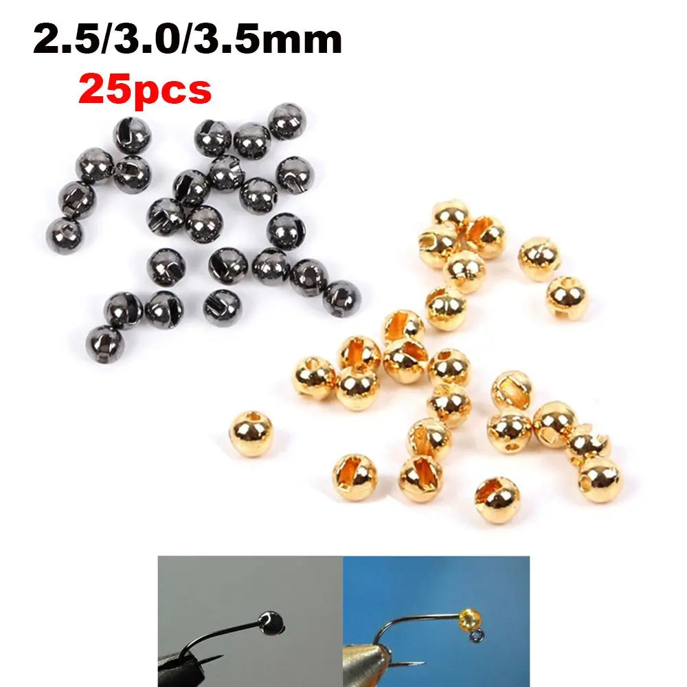 Slotted Fly Tying Beads 2.5-3.5mm (25 Pack)