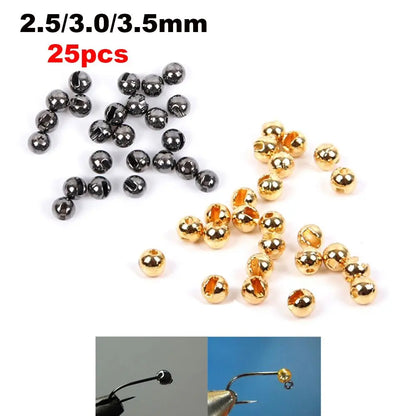 Slotted Fly Tying Beads 2.5-3.5mm (25 Pack)