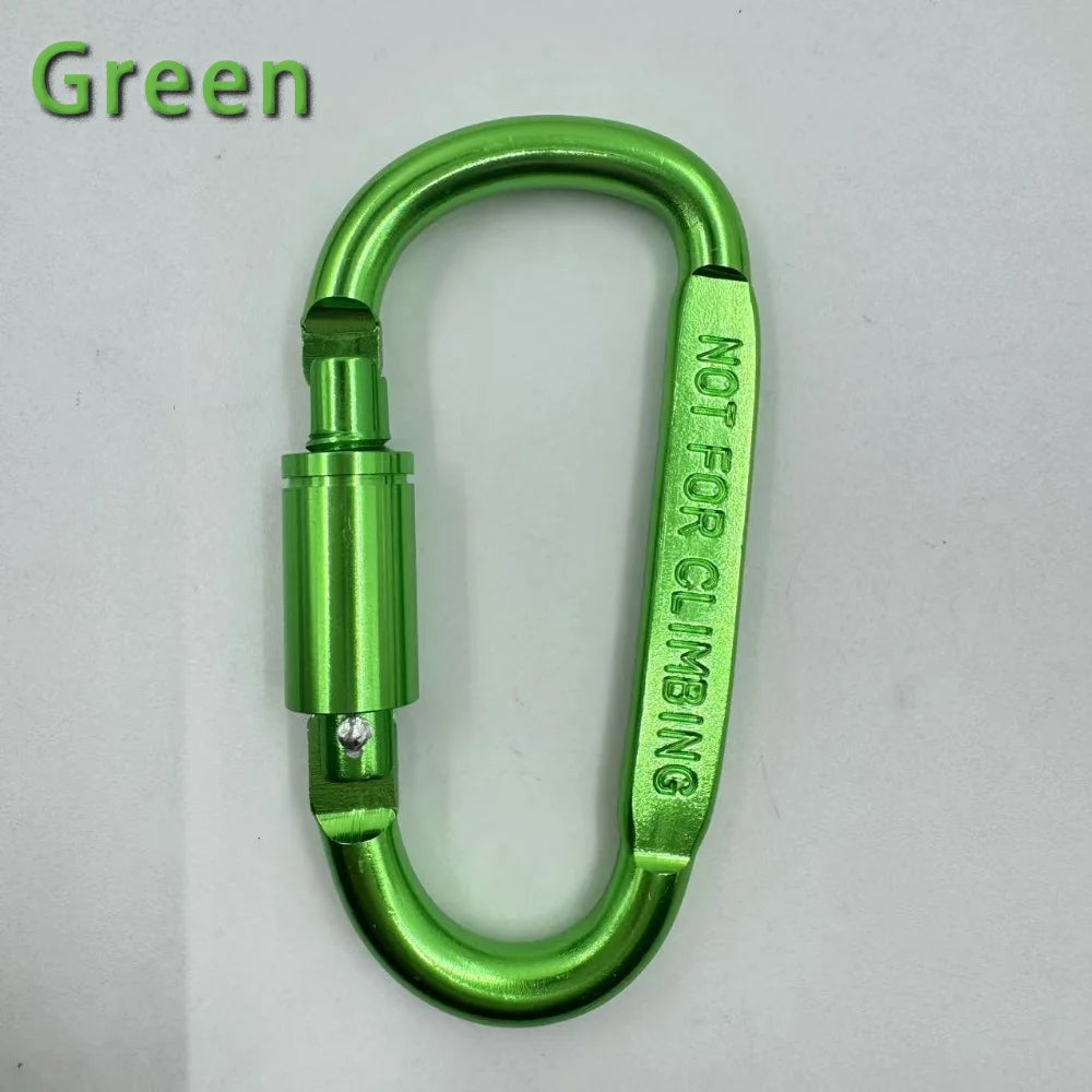 Outdoor Aluminium Alloy Sports Keychain High Quality Multi Colors with Lock D-shape Carabiner Camping Hiking Hook Outdoor Tool