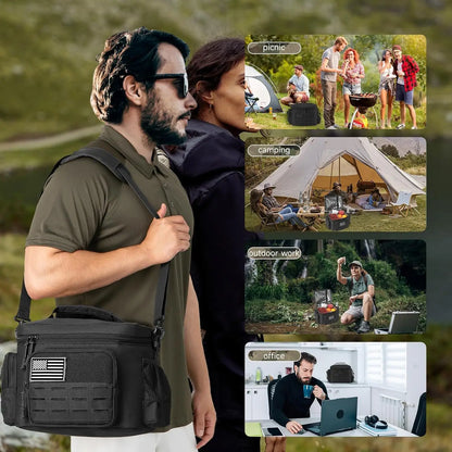 Tactical Thermal Cooler Bag Outdoor Heavy Duty Lunch Box Work Leakproof Insulated Durable Lunch Bag For Camping Picnic