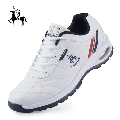 Men’s Outdoor Leather Sneakers – Casual Fashion Sports Shoes Large Size Comfort Trainers