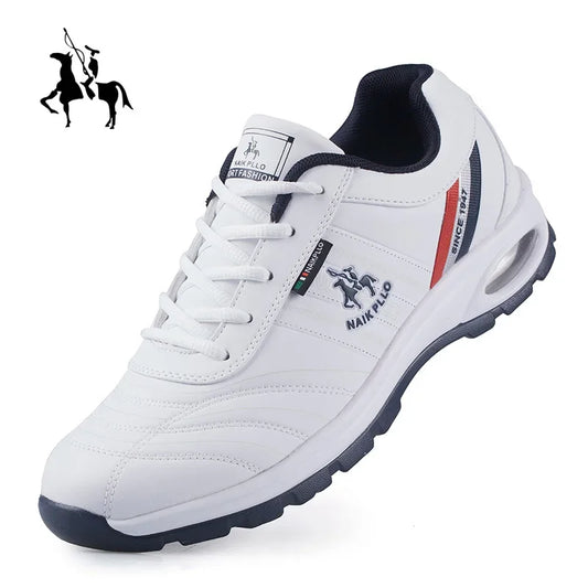 Men’s Outdoor Leather Sneakers – Casual Fashion Sports Shoes Large Size Comfort Trainers