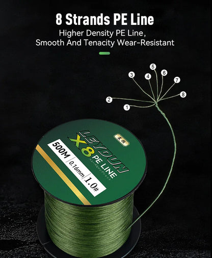 LEYDUN 8 Strand PE Braided Line 500m
