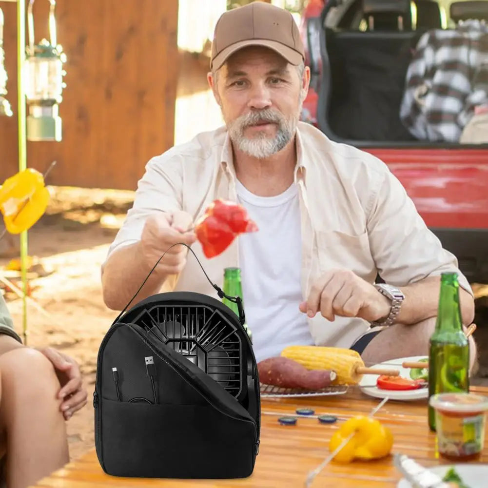 Tent Fan Storage Bag Portable Fan Protective Case with Handle for Camping Fan Waterproof Storage Bag for Outdoor for Hiking