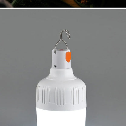 2PCS USB Rechargeable LED Bulb with Hook Portable Emergency Light for Outdoor Camping Fishing Hiking Security