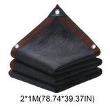Black Shade Cloth with Grommets 50% Sunblock Mesh Cover Anti-UV Garden Balcony Plant Sunshade Net For Outdoor Greenhouse Awning