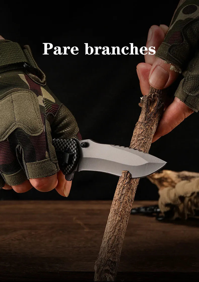 Stainless Steel Folding Knife High Hardness Camping Survival Multi-Functional Portable Mini Knife Fruit Knife