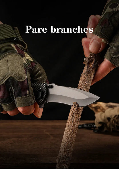 Stainless Steel Folding Knife High Hardness Camping Survival Multi-Functional Portable Mini Knife Fruit Knife