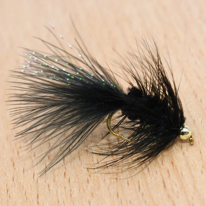 MNFT Black Beadhead Woolly Buggers (10 Pack)