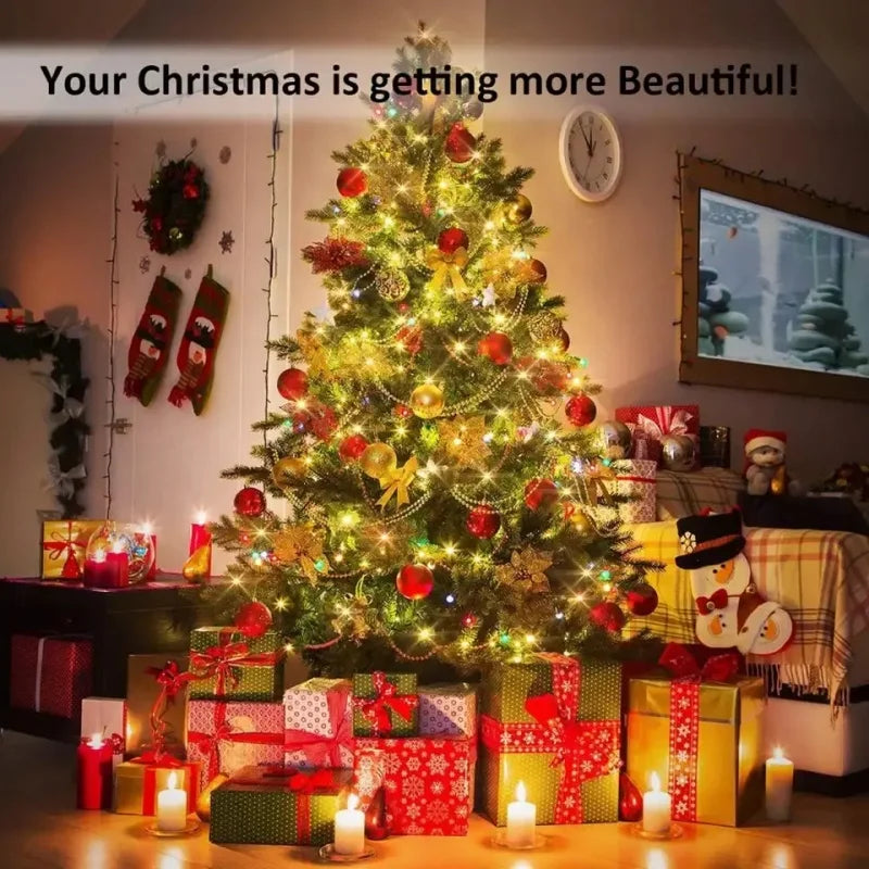 LED Solar Light Outdoor Garden Fairy String Light Waterproof Ambient Lamp for Christmas Patio Tree Party Camping Festive