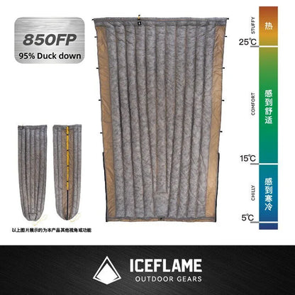 ICE Flame NXT 850FP Down Quilt Outdoor Camping Multifunctional Ultralight New Duck Down Quilt Waterproof Bottomless Sleeping Bag