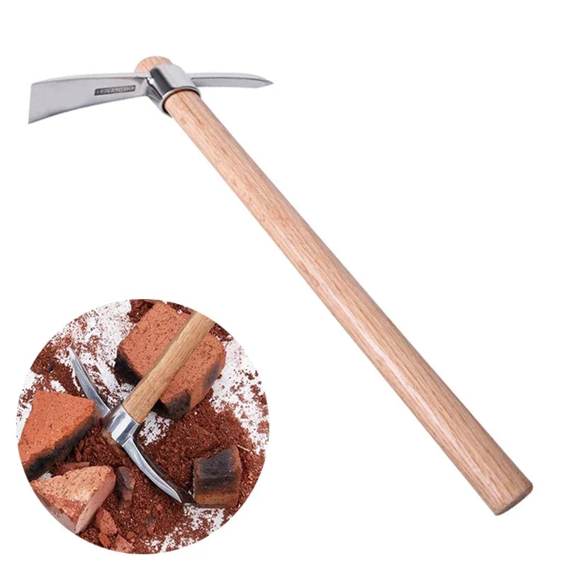 Stainless Steel Pickaxe – Heavy Duty Outdoor Gardening & Root Digging Hoe Axe