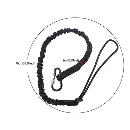 Safety Bungee Tether Tool Lanyard With Carabiner Hook Climbing Working Anti-Falling Safety Rope Aerial Work Climbing Accessories