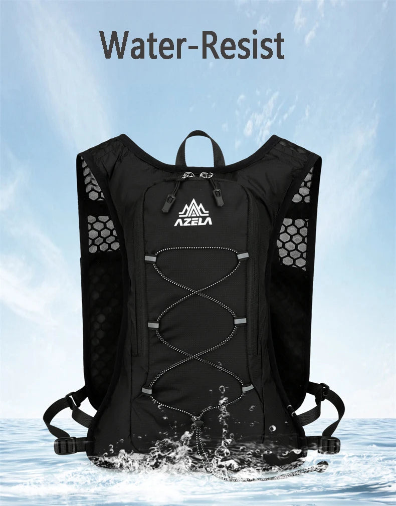 8L Running Hydration Vest Backpack Men Women Outdoor Sport Bags Trail Marathon Jogging Hiking Backpack Option Water Bag Flask