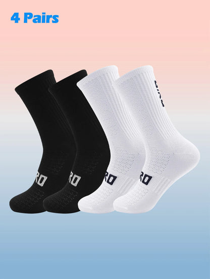 4 Packs Sports Cycling Socks Colorful Anti Smell Ankle Running Athletic Socks, Suitable for Cycling, Running, Hiking Sport, Gym,