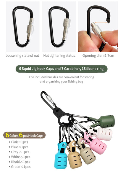 ilure Squid Jig Hook Covers (6 Pack)