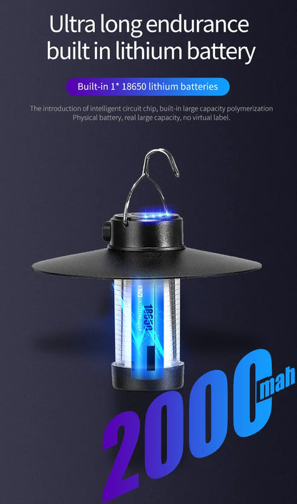 LED Camping Tent Lights Magnet Emergency Light Type-c Charging Camping Lantern Dimmable Hanging Lights for Outdoor Travel