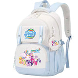 My Little Pony Large Capacity Backpack Cartoon Daypack Travel Commute Knapsack Schoolbag for Kids Girls Mochila With Coin Purse