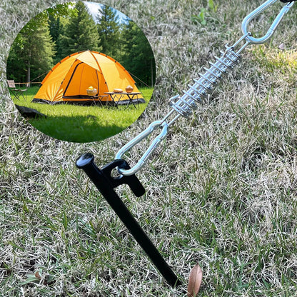20PCS Tent Accessories Spring Buckle Windproof Rope Tensioner Awning Fixed Hook Buckle, Portable Camping Tent Fixed Buckle,
