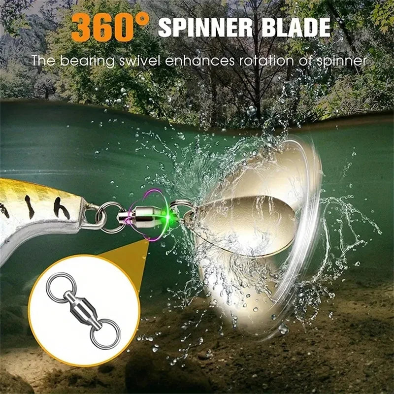 5pcs Fishing Lure Set Wobbler Rotating Metal VIB Vibration Bait Spinner Spoon Jig Sea Lures Artificial Hard Baits Sequins Tackle