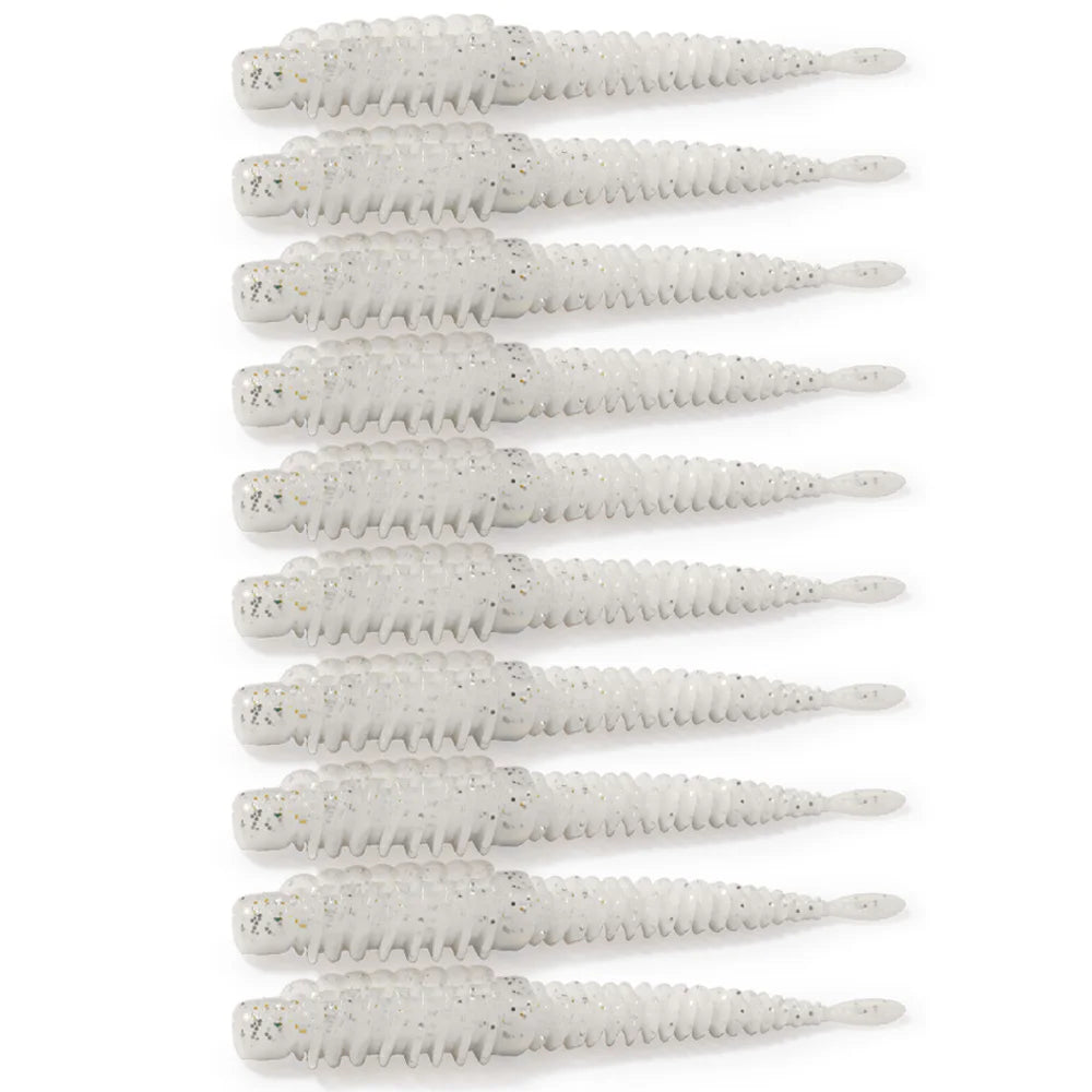 10PCS Soft Lures 6.5cm 7.5cm 8.5cm Thread TPE Worm Jig Hook Carp Fishing Tackle Pesca Swimbait Gear Fishy Flavor Kit Bait