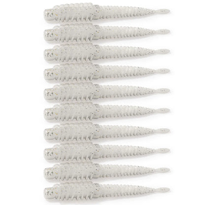 10PCS Soft Lures 6.5cm 7.5cm 8.5cm Thread TPE Worm Jig Hook Carp Fishing Tackle Pesca Swimbait Gear Fishy Flavor Kit Bait