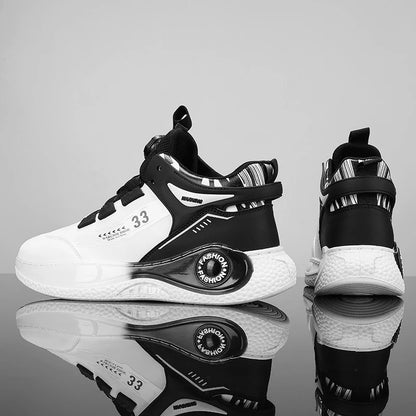 Men’s Outdoor Sneakers with Rotating Buckle – Non-Slip, Durable & Comfy Lace-Up Sports Shoes