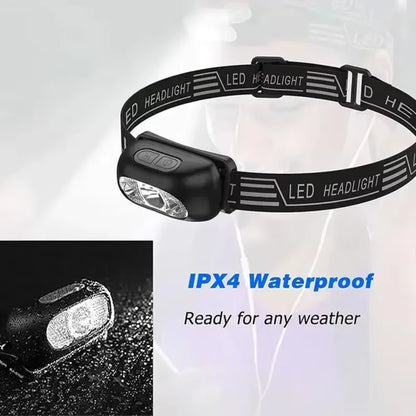 HOMEFISH Super Bright LED Headlamp  Rechargeable Sensor Headlight Waterproof Flashlight for Camping Hiking Fishing Emergenc