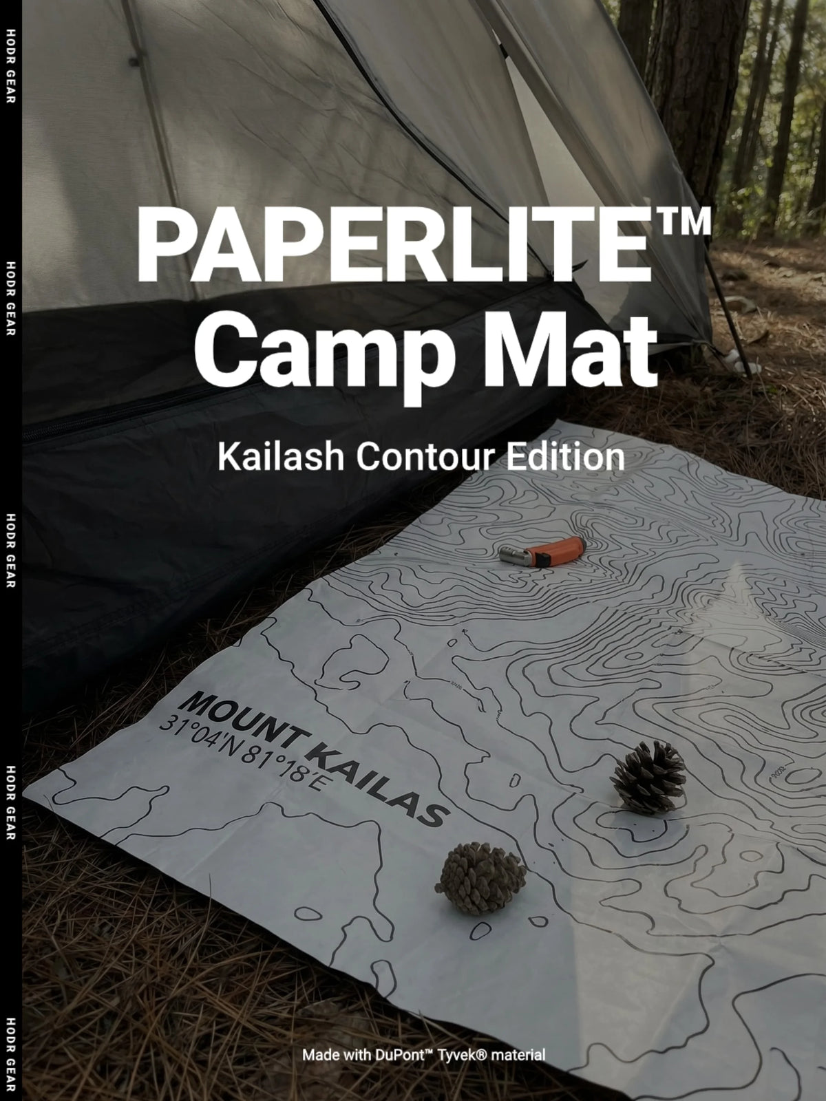 HODRGEAR PaperLite Tyvek Tent Vestibule Mat 35g Ultralight Ground Sheet Tent Foortprint Waterproof Tent Footprint Camping Hiking