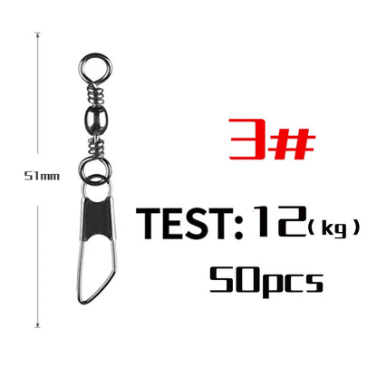 Stainless Steel Snap Swivels (50 Pack)