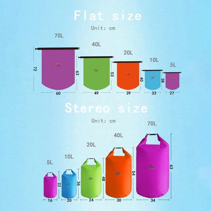 5L10L20L40L70L Waterproof Large Capacity Bag Dry Bag For Camping At Deriva Hiking Swimming Rafting Kayak River Trekking Bags