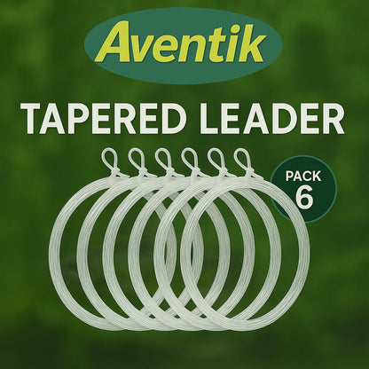 Aventik Nylon Tapered Leaders 9-15ft (6 Pack)