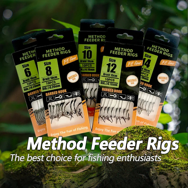 Pre-Tied Carp Hair Rigs (Sizes 6-12)