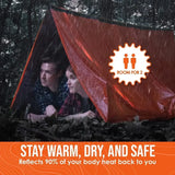 Outdoors Emergency Shelter Bivy Survival Tent Kit Mylar Tube Tent Sleeping Bag Waterproof Outdoor SOS Thermal Blanket Reusable