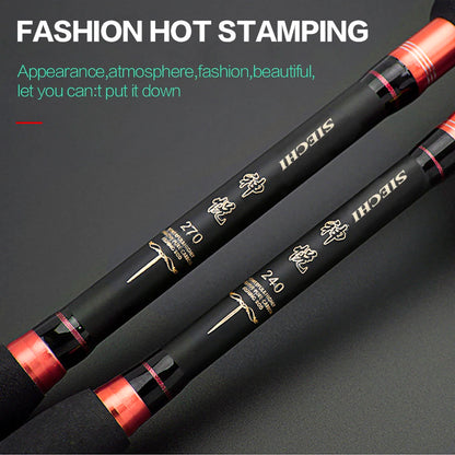 SIECHI Telescopic Lure Rod with Wooden Handle