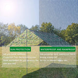 230x140cm Camouflage Awning Sun Shelter Waterproof Tent Tarp Outdoor Picnic Camping Canopy Rain Cover Beach Sunshade Awning
