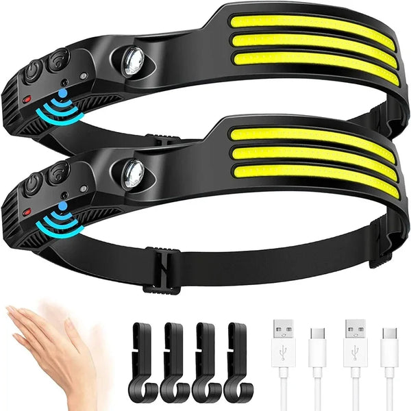 USB Rechargeable COB Sensor Headlamp