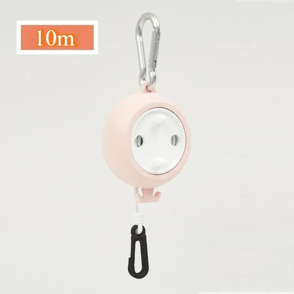 1Pcs 10M Clothesline Laundry Drying Rope Outdoor Clothes Line Windproof Anti-slip Retractable Cord for Hotel Camping Accessories