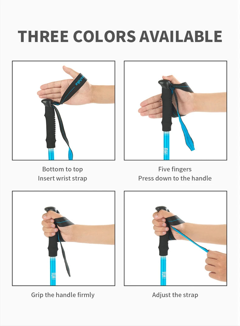 Naturehike 2026 New Trekking Poles Ultralight Folding 1Pcs Walking Cane High Load Aluminum Hiking Walking Telescopic Stick