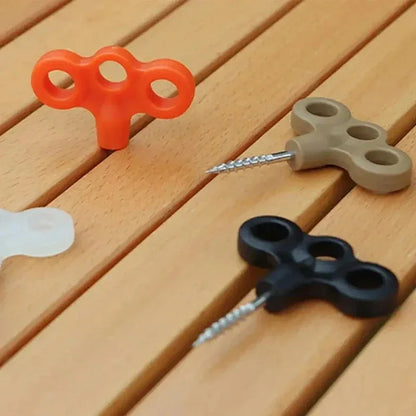 10PCS Multi-rope Fixing Ground Nails Stainless Steel Ground Anchors for Camping Hiking Trampoline Tents Heavy Duty for Outdoor