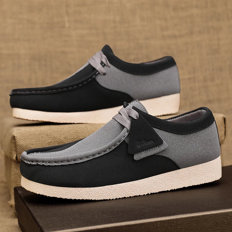 Men’s Casual Comfort Sneakers – Versatile Outdoor Fashion Shoes with Thick Sole