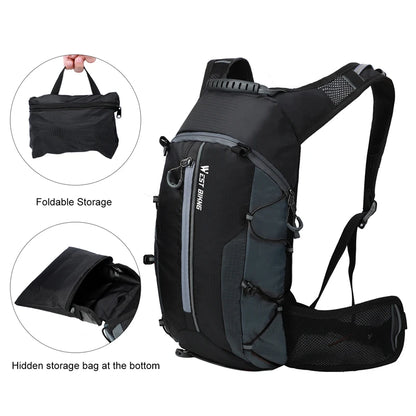 WEST BIKING Outdoor Water Repellent Sports Bag Cycling Hydration Backpack Travel Hiking Climbing MTB Road Bicycle Backpack