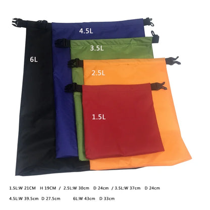HOMEFISH 5pcs Waterproof Dry Bag For Camping Drifting Hiking Swimming Rafting Kayaking River Trekking Bags