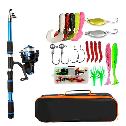 Telescopic Fishing Rod and Reel Full Kit