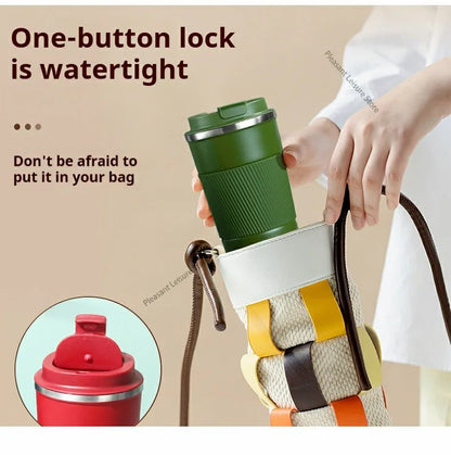 380/510ML Stainless Steel Car Thermal Cup Coffee Cup  for Outdoor Sports Cold and Heat Thermal Mug Tumbler Insulated Flask Water