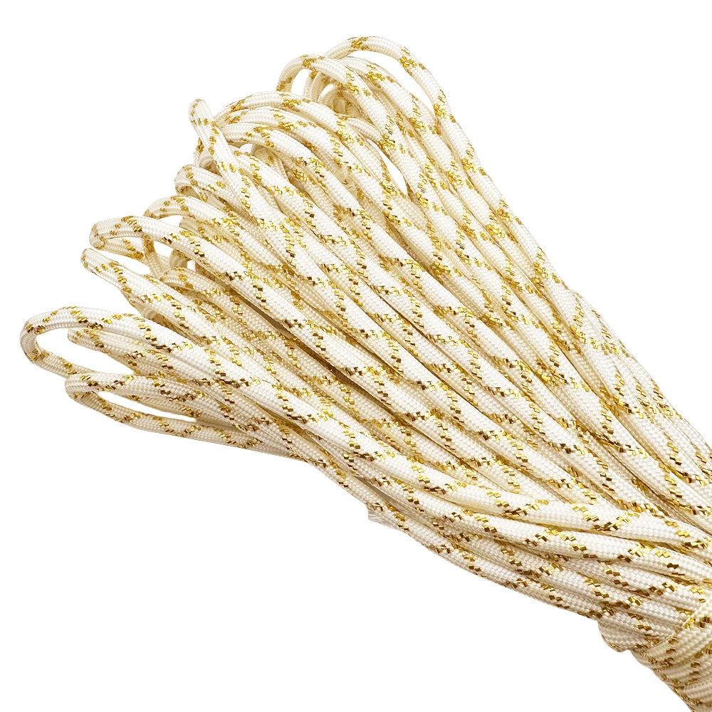 Gold & Silver 550 Paracord – Type III, 100ft, 19 Colors