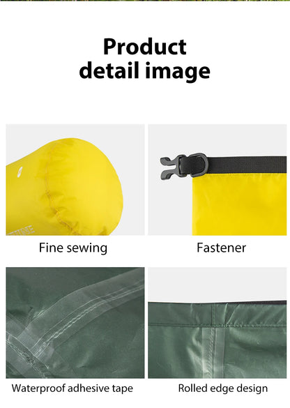 3/8/12/15/25/35/75L Waterproof Dry Bag Sack Ultralight Drifting Swimming Clothes Storage Bag for Camping Boating Hiking Rafting