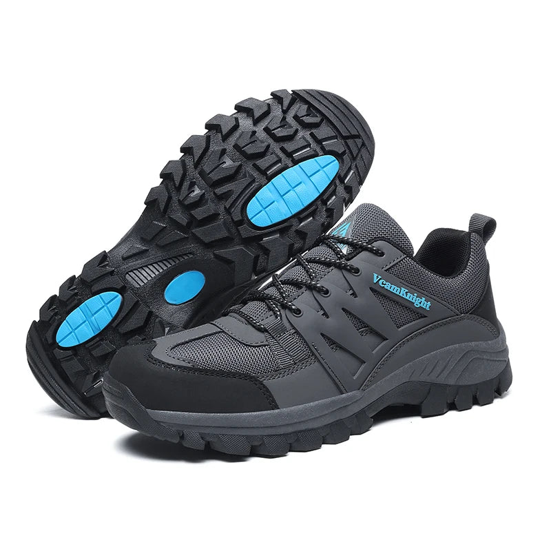 Men’s Casual Mountain Sneakers – Leather Antiskid Outdoor Trail Running Shoes, Winter & Autumn Footwear