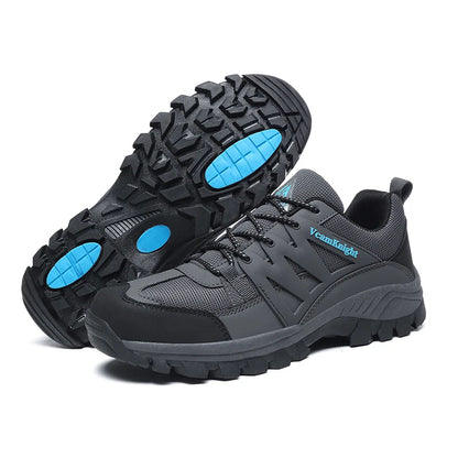 Men’s Casual Mountain Sneakers – Leather Antiskid Outdoor Trail Running Shoes, Winter & Autumn Footwear